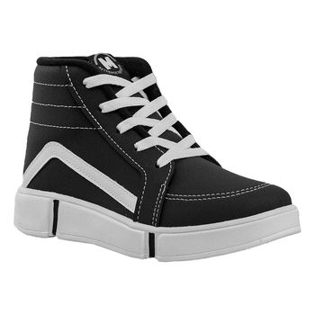 Bota-Preto-e-Branco-Kids-Authentic-Cano-Curto-|-Molekinho-Tamanho--27---Cor--PRETO-0